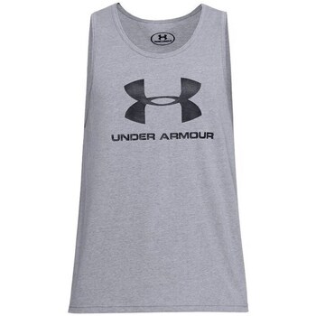 Clothing Men Tops / Sleeveless T-shirts Under Armour Sportstyle Logo Tank Grey