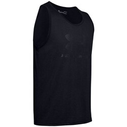Clothing Men Tops / Sleeveless T-shirts Under Armour Sportstyle Logo Tank Black