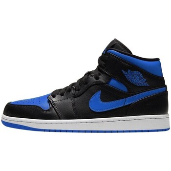 Shoes Men Hi top trainers Nike Air Jordan 1 Mid Blue, Black