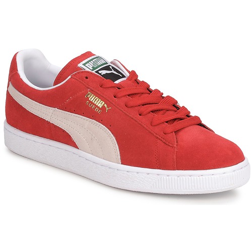 Shoes Men Low top trainers Puma SUEDE CLASSIC + Red / White