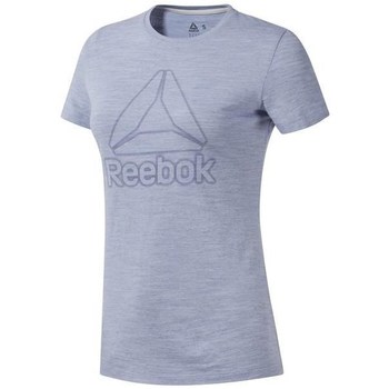 Clothing Women Short-sleeved t-shirts Reebok Sport TE Marble Logo Tee Grey