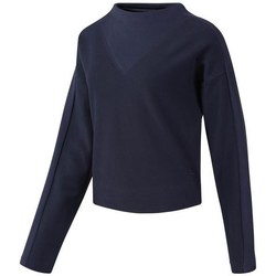 Clothing Women Sweaters Reebok Sport TE Twill Cowl Neck Navy blue