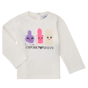 Clothing Girl Long sleeved tee-shirts Emporio Armani 6HET02-3J2IZ-0101 White