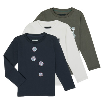 Clothing Boy Long sleeved tee-shirts Emporio Armani 6H4D01-4J09Z-0564 Multicolour
