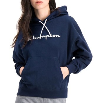 Clothing Women Sweaters Champion Hooded Navy blue