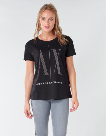 Clothing Women Short-sleeved t-shirts Armani Exchange 8NYTDX Black
