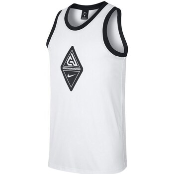 Clothing Men Short-sleeved t-shirts Nike Giannis Logo Tank White