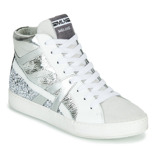 Shoes Women Hi top trainers Meline IN1363 White / Silver