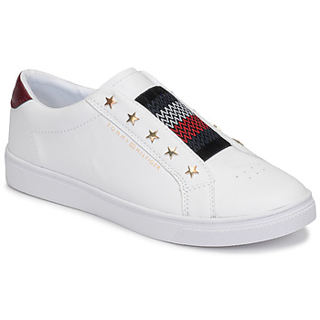 Shoes Women Low top trainers Tommy Hilfiger TOMMY HILFIGER ELASTIC SLIP ON White