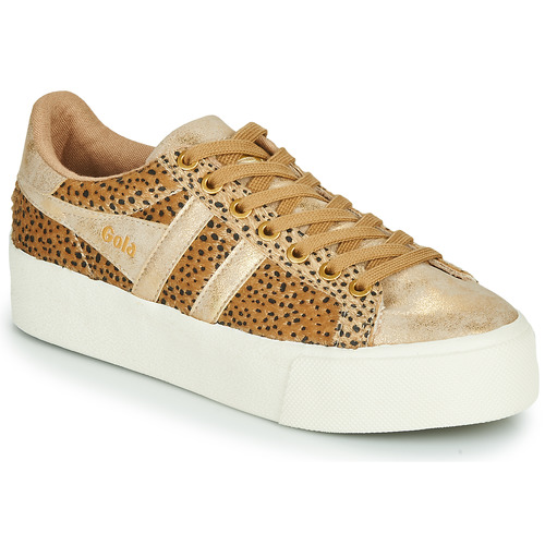 Shoes Women Low top trainers Gola ORCHID PLATEFORM SAVANNA Gold / Cheetah