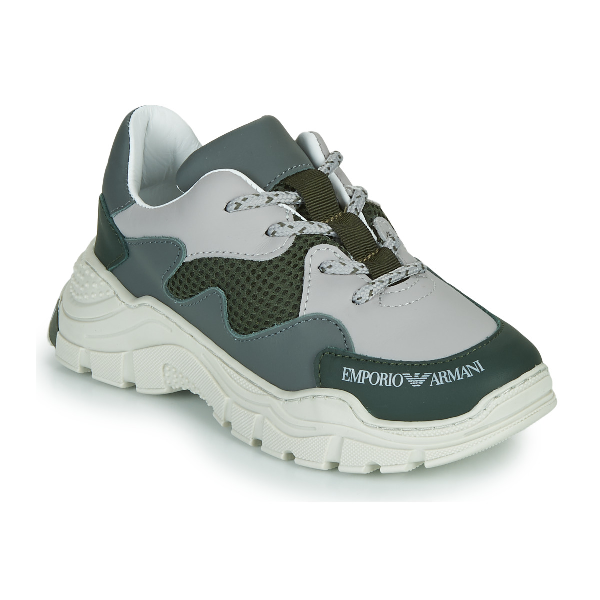 emporio armani  xyx008-xoi34  boys's children's shoes (trainers) in green