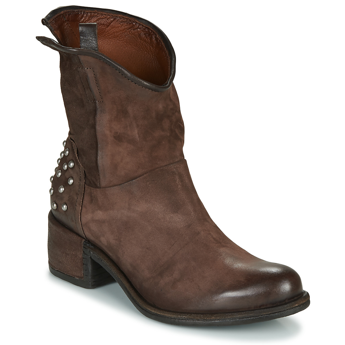 airstep / a.s.98  opea studs  women's low ankle boots in brown