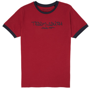 Clothing Boy Short-sleeved t-shirts Teddy Smith TICLASS 3 Red