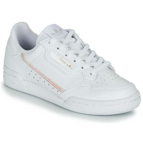 Shoes Girl Low top trainers adidas Originals CONTINENTAL 80 J White / Iridescent
