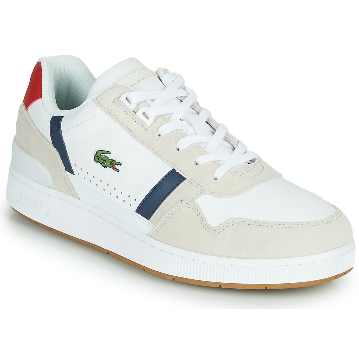 lacoste  t-clip 0120 2 sma  men's shoes (trainers) in white