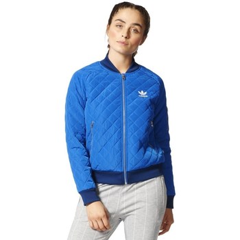 Clothing Women Jackets adidas Originals Originals Quilted Tracktop Bomber Blue