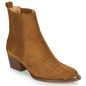 Shoes Women Ankle boots Ikks TIAG SUEDE Camel