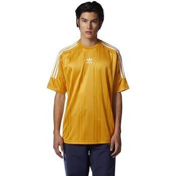 Clothing Men Short-sleeved t-shirts adidas Originals Originals Jacquard 3 Stripes Tshirt Yellow