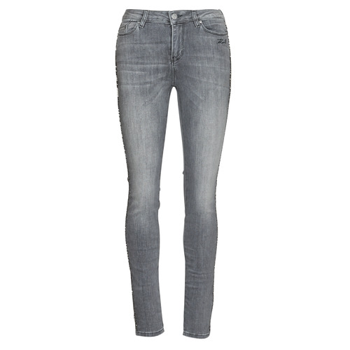 Clothing Women Slim jeans Karl Lagerfeld SKINNY DENIMS W/ CHAIN Grey