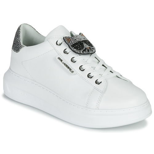 Shoes Women Low top trainers Karl Lagerfeld KAPRI IKONIC TWIN LO LACE White / Leather / Silver