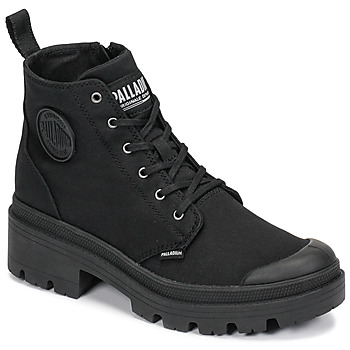 Shoes Mid boots Palladium PALLABASE TWILL Black