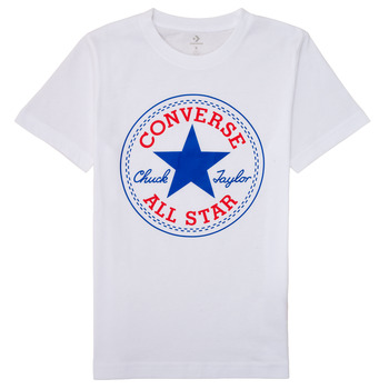 Clothing Boy Short-sleeved t-shirts Converse CORE CHUCK PATCH TEE White