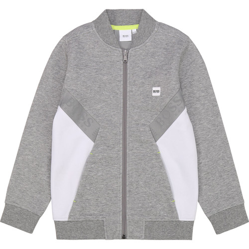 Clothing Boy Sweaters BOSS J25G80 Grey