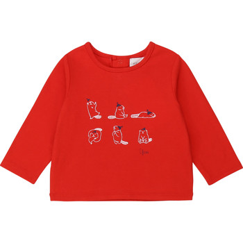 Clothing Girl Long sleeved tee-shirts Carrément Beau Y95252 Red