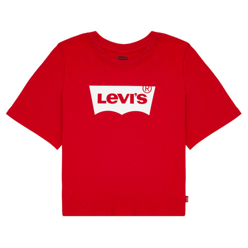Clothing Girl Short-sleeved t-shirts Levi's LIGHT BRIGHT CROPPED TEE Red