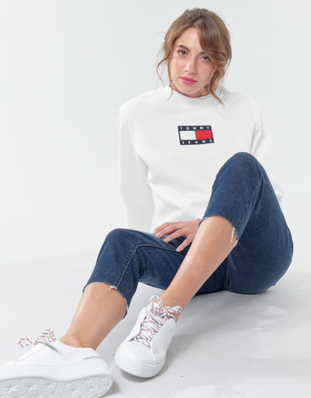 Tommy Jeans TJW TOMMY FLAG CREW White