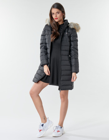 Tommy Jeans TJW ESSENTIAL HOODED DOWN COAT Black