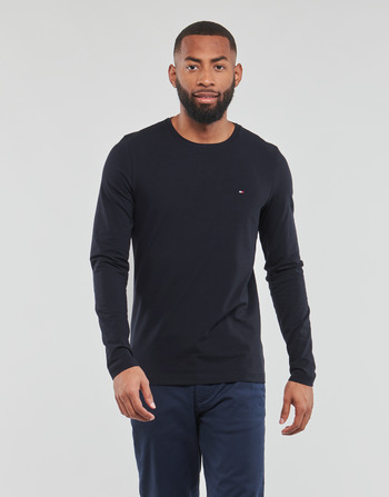Clothing Men Long sleeved tee-shirts Tommy Hilfiger STRETCH SLIM FIT LONG SLEEVE TEE Marine