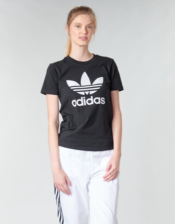 Clothing Women Short-sleeved t-shirts adidas Originals TREFOIL TEE Black