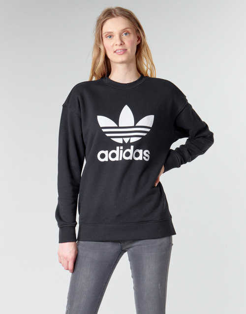 adidas Originals TRF CREW SWEAT Black - Clothing Sweaters Women £