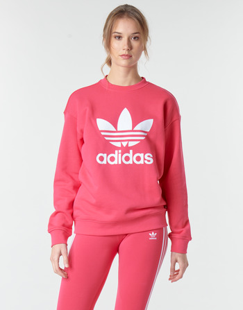 Clothing Women Sweaters adidas Originals TRF CREW SWEAT Pink