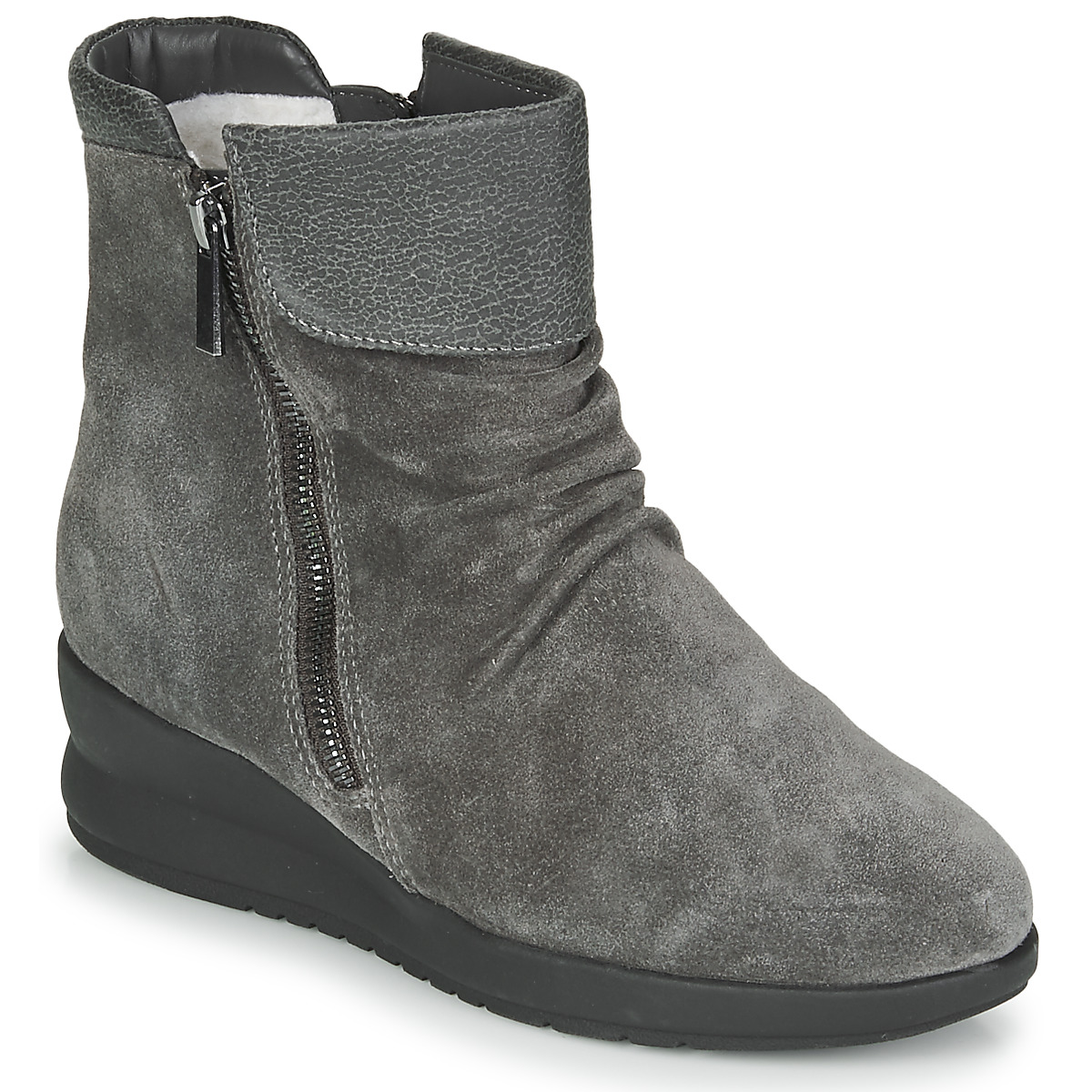 damart  64305  women's low ankle boots in grey