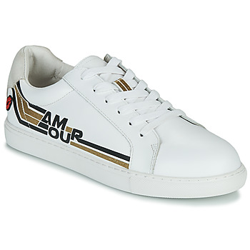 Bons baisers de Paname  SIMONE AMOUR RETRO  women's Shoes (Trainers) in White