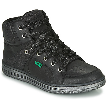 Shoes Girl Hi top trainers Kickers LOWELL Black