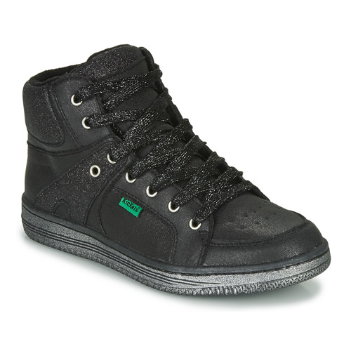 Shoes Girl Hi top trainers Kickers LOWELL Black