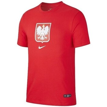 Clothing Men Short-sleeved t-shirts Nike Poland Tee Evergreen Crest Euro 2020 Red