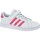 Shoes Children Low top trainers adidas Originals Grand Court K White, Pink