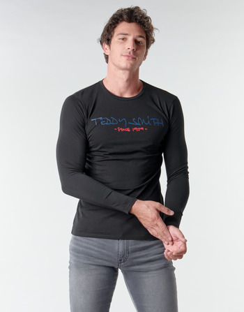 Clothing Men Long sleeved tee-shirts Teddy Smith TICLASS BASIC M Black