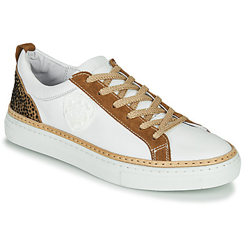Shoes Women Low top trainers Philippe Morvan CORK V1 NAPPA BLANC White / Camel