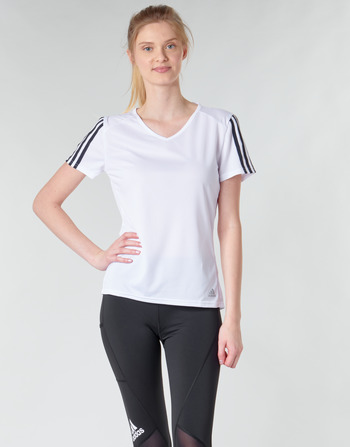Clothing Women Short-sleeved t-shirts adidas Performance RUN IT TEE 3S W White