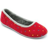 Shoes Women Derby Shoes & Brogues Padders Ballerina Womens Full Slippers red
