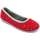 Shoes Women Slippers Padders Ballerina Womens Full Slippers Red