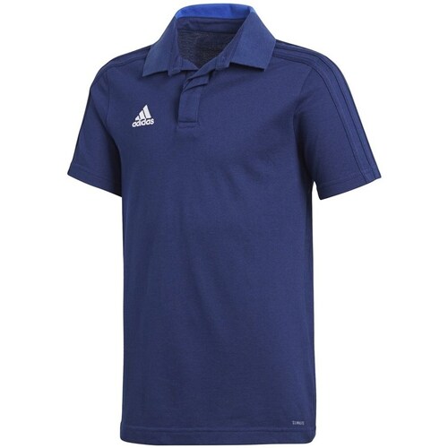 Clothing Boy Short-sleeved t-shirts adidas Originals Polo White, Navy blue