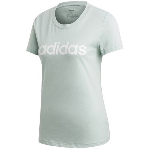 Clothing Women Short-sleeved t-shirts adidas Originals Essentials Linear Slim Tee Green