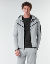 Clothing Men Track tops Nike M NSW TCH FLC HOODIE FZ WR Grey / Black