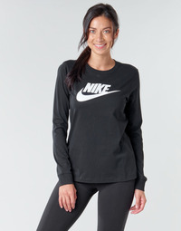 Clothing Women Long sleeved tee-shirts Nike W NSW TEE ESSNTL LS ICON FTR Black